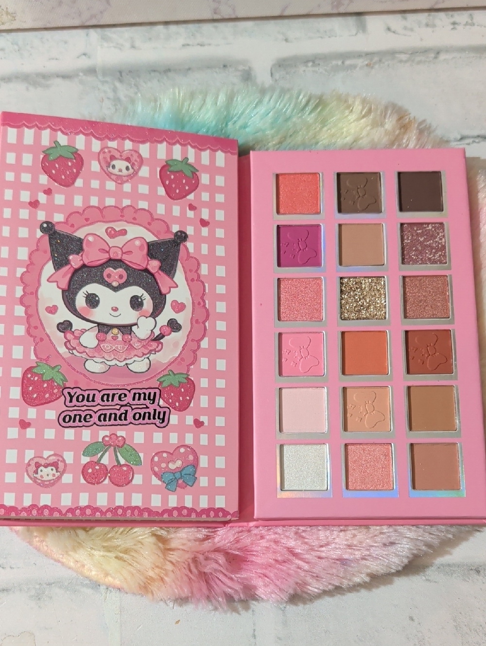 Cute Pink Cartoon Eye Shadow Palette - Pink Multi Shades